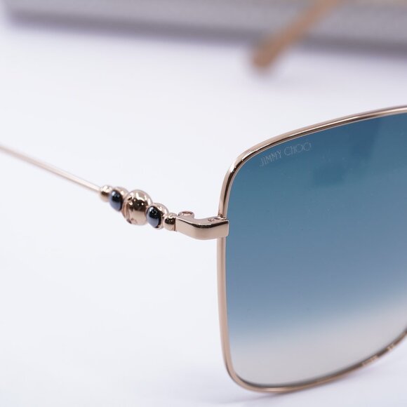 Jimmy Choo HESTER/S 0BKU I4 Square Sunglasses - Gold/Blue  display picture 1